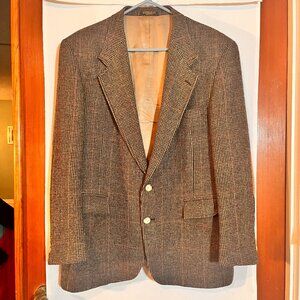 2 Button 100% Wool Blazer Elbow Patch  43R